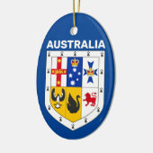 Wappenschild Australiens Keramik Ornament (Links)