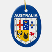 Wappenschild Australiens Keramik Ornament (Hinten)