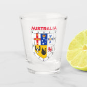Wappenschild Australiens Schnapsglas (Vorderseite)
