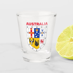 Wappenschild Australiens Schnapsglas