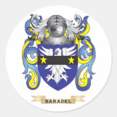 Wappenschild (Familienwappen) Runder Aufkleber (Vorderseite)