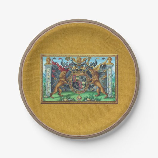 Wappenschild Pappteller (Vorderseite)