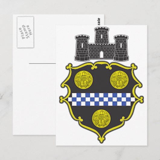 Wappenschild Postkarte (Vorne/Hinten)