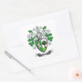 Wappenschild Quadratischer Aufkleber (Umschlag)