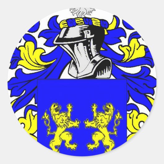 Wappenschild Runder Aufkleber (Vorderseite)