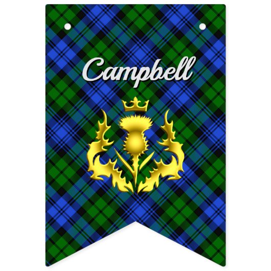 Wappenschild und Tartan Wimpelkette (Zweite Fahne)