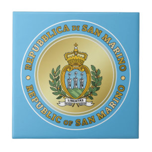 Wappenschild von San Marino Fliese