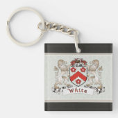 Wappenschild Weißer Nachname Schlüsselanhänger (Vorderseite)