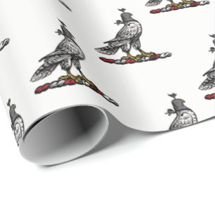 Wappenschnellfalke mit Helmhaube C Geschenkpapier