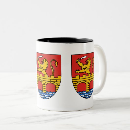 Wappenschutt Zweifarbige Tasse (VorderseiteRechts)