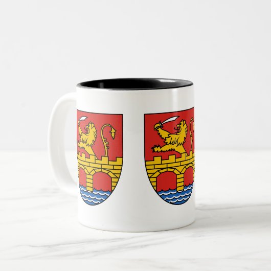 Wappenschutt Zweifarbige Tasse (Vorderseite Links)