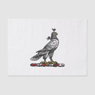 Wappensymbol Jagdfalke mit Helmhaube C Seidenpapier