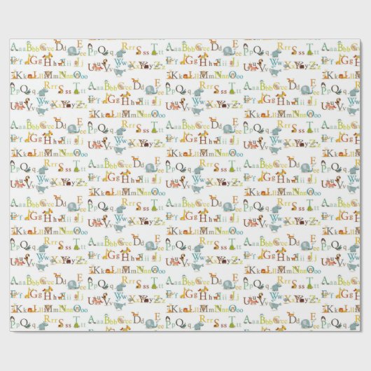 Wapping Paper - Alphabet Geschenkpapier (Flach)