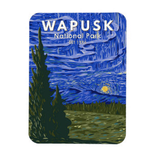 Wapusk Nationalpark Nordlichter Vintage Magnet