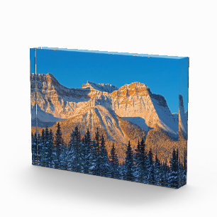 Waputik-Gebirgszug in den kanadischen Rocky Mounta Fotoblock