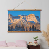 Waputik Range in den kanadischen Rocky Mountains Wandteppich Mit Holzrahmen (Schlafzimmer)