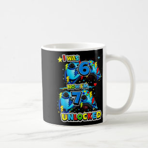 War 6 7 freigeschaltet 7. Geburtstag Videospiel 7 Kaffeetasse