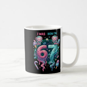 war 6 7 Geburtstag 67 Meme Kosmischer Axolotl Kind Kaffeetasse