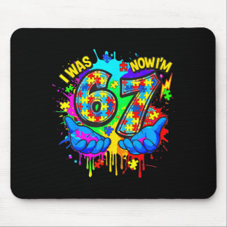 War 6 7 Jahre Geburtstag sechs sieben Autismus-Bew Mousepad