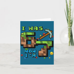 War 6 7 Pixel-Gamer 7. Geburtstag 67 Jungen Kinder Karte