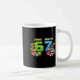War 6 7 Pixel-Spielkunst 67 Meme-Kinder-Geburtstag Kaffeetasse