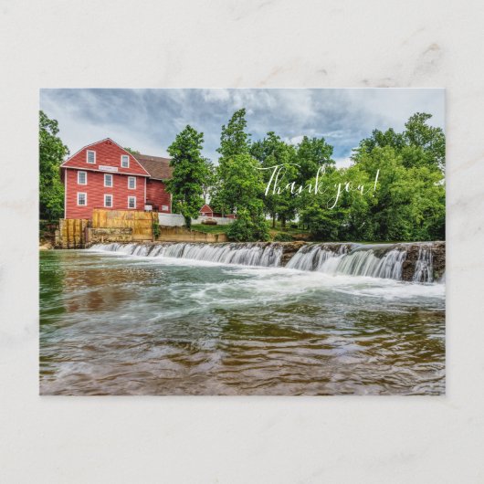 War Adler Mill and Waterfall Danke Postcard Postkarte (Vorderseite)