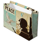 War and Peace Große Geschenktüte (Vorderseite Schrägansicht)