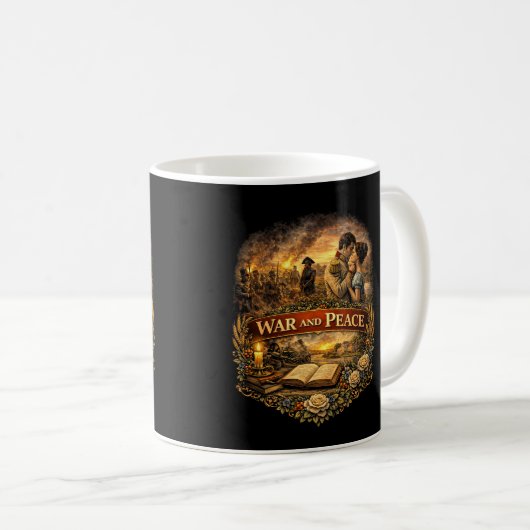 War and Peace Kaffeetasse (VorderseiteRechts)