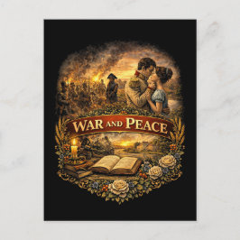 War and Peace Postkarte