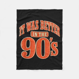 War besser in den 90ern Vintage Nostalgie Retro Fleecedecke