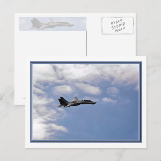 War Bird Jet Postkarte (Vorne/Hinten)