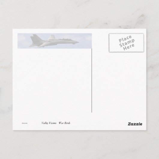 War Bird Jet Postkarte (Rückseite)