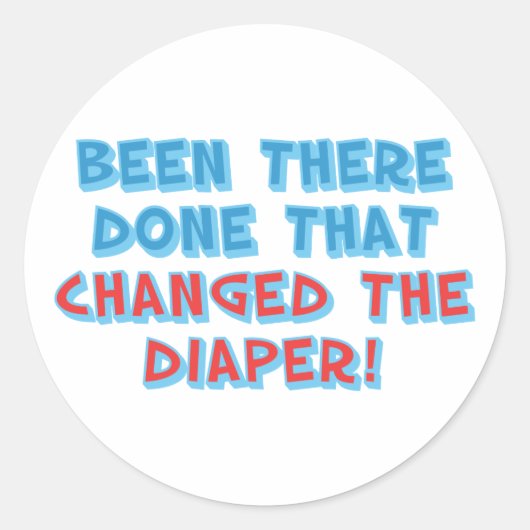 War da...änderte das Windeln! Runder Aufkleber (Vorderseite)