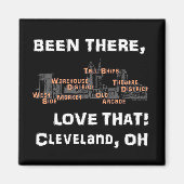 War da, Liebe das! (auf schwarz) Magnet (Vorne)