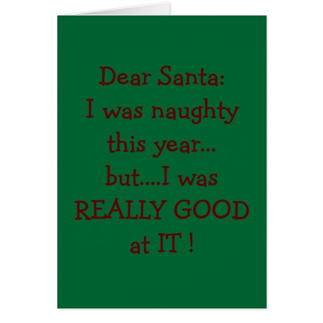 WAR DIESES JAHR LANGSAM, ABER "GUT" IN IT SANTA (Vorne)