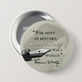 War ein Zitat Frau ~ Virginias Woolf anonym Button (Vorne & Hinten)