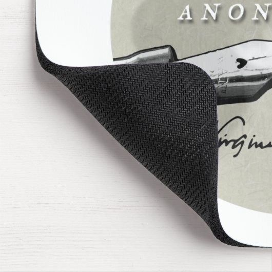War ein Zitat Frau ~ Virginias Woolf circl anonym Mousepad (Ecke)
