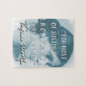 War ein Zitatblau Frau ~ Virginias Woolf anonym Puzzle (Horizontal)