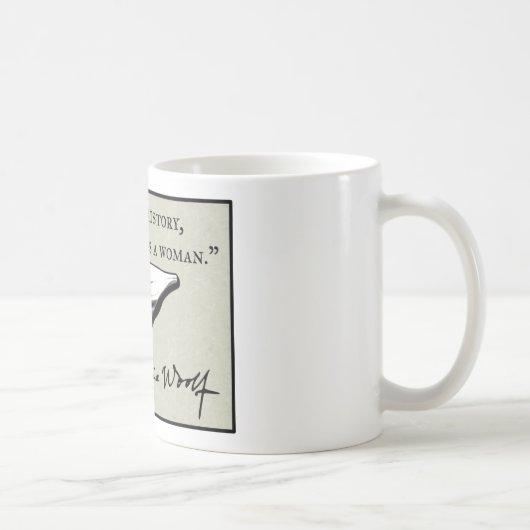 War eine Frau anonym Kaffeetasse (Rechts)