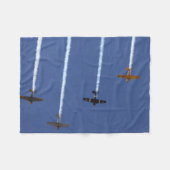 War Flugzeug Fleece Blanket (Vorderseite (Horizontal))