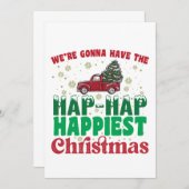 War Gonna haben die Hap Hap glücklichsten Weihnach Einladung (Vorne/Hinten)