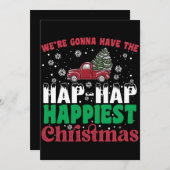 War Gonna haben die Hap Hap glücklichsten Weihnach Einladung (Vorne/Hinten)