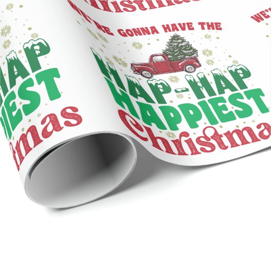 War Gonna haben die Hap Hap glücklichsten Weihnach Geschenkpapier (Rolleneckpunkt)