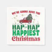 War Gonna haben die Hap Hap glücklichsten Weihnach Serviette (Vorderseite)