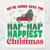 War Gonna haben die Hap Hap glücklichsten Weihnach Weinetikett (Einzelnes Label)