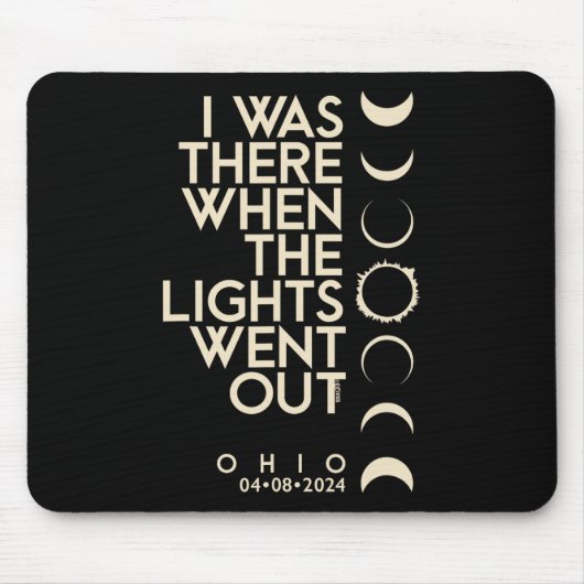 War in Ohio Total Solar Eclipse 2024 Mousepad (Vorne)