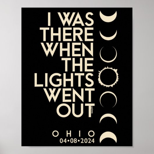 War in Ohio Total Solar Eclipse 2024 Poster (Vorne)