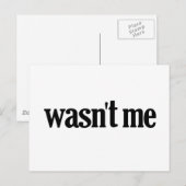 War nicht ich postkarte (Vorne/Hinten)