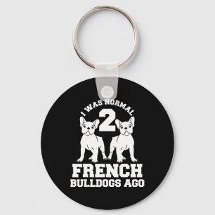 War Normal 2 französische Bulldogs vor Animal Dog Schlüsselanhänger