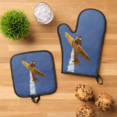War plane ofenhandschuh & Topflappen-Set (Oben Unten)